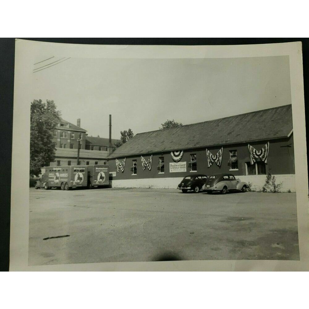 Vintage B&W Photo Of St. Louis Anheuser Busch Brewery 1954 W.H. Inestek (B-1)